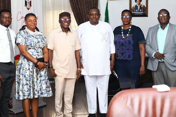 DR. AKABUIKE STRENGTHENS INSTITUTIONAL TIES WITH COURTESY VISIT TO UNIZIK VICE-CHANCELLOR